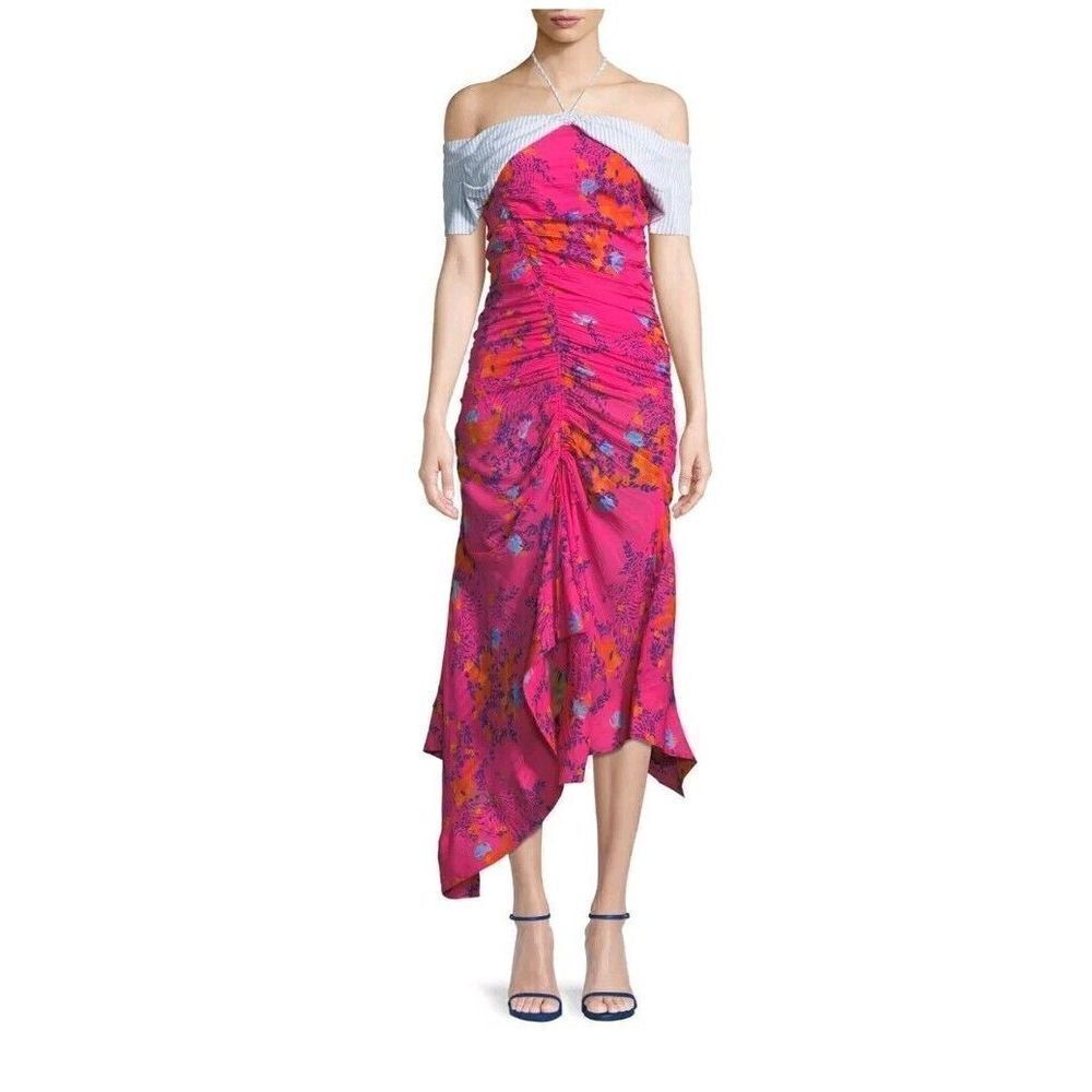 Tanya Taylor Falling Floral Silk Virginia‎ Dress size 2 MSRP $595 NWT